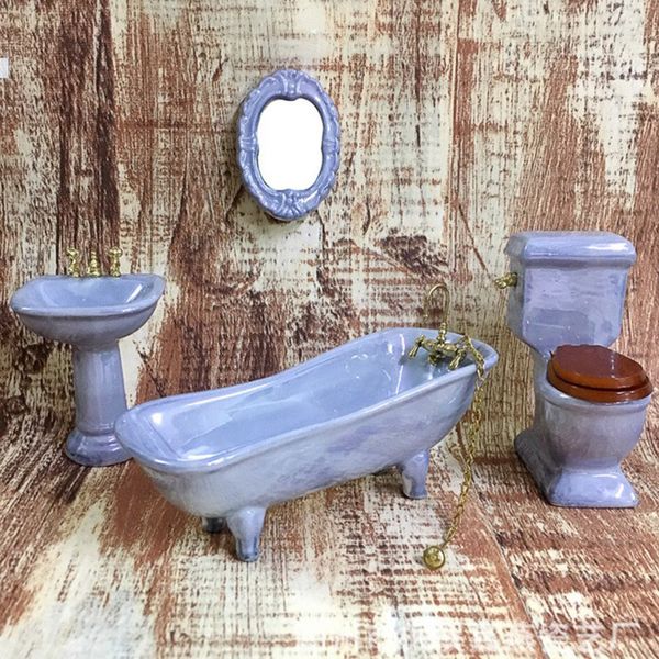 DollHouse 1:12 Cena do banheiro Closestool Furniture