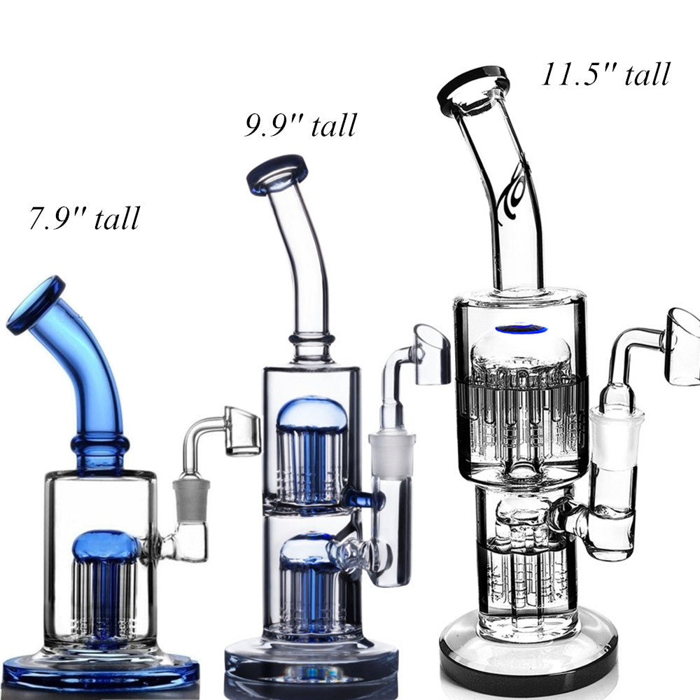 Thick Glass Bong Hookahs Bubbler Arm Tree Perc Rigs Diffused Percolator Water Pipes Matrix Oil Dab Rig for Smoking