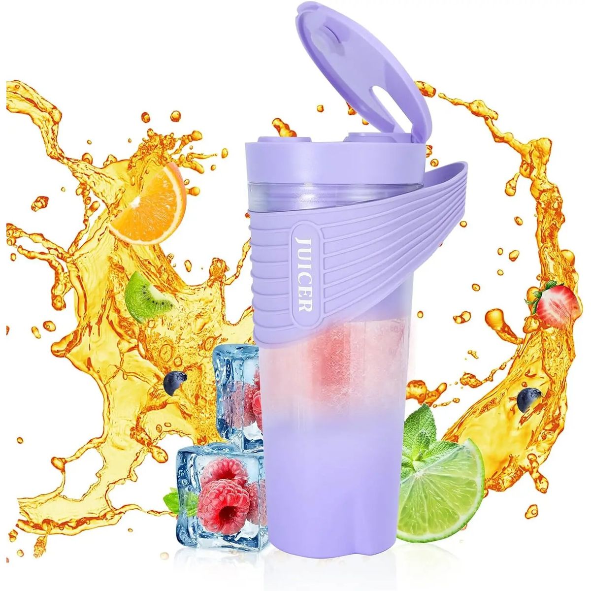 15.5-Ounce Rechargeable Personal 6-Blade Blender for Shakes & Smoothies - Lavender