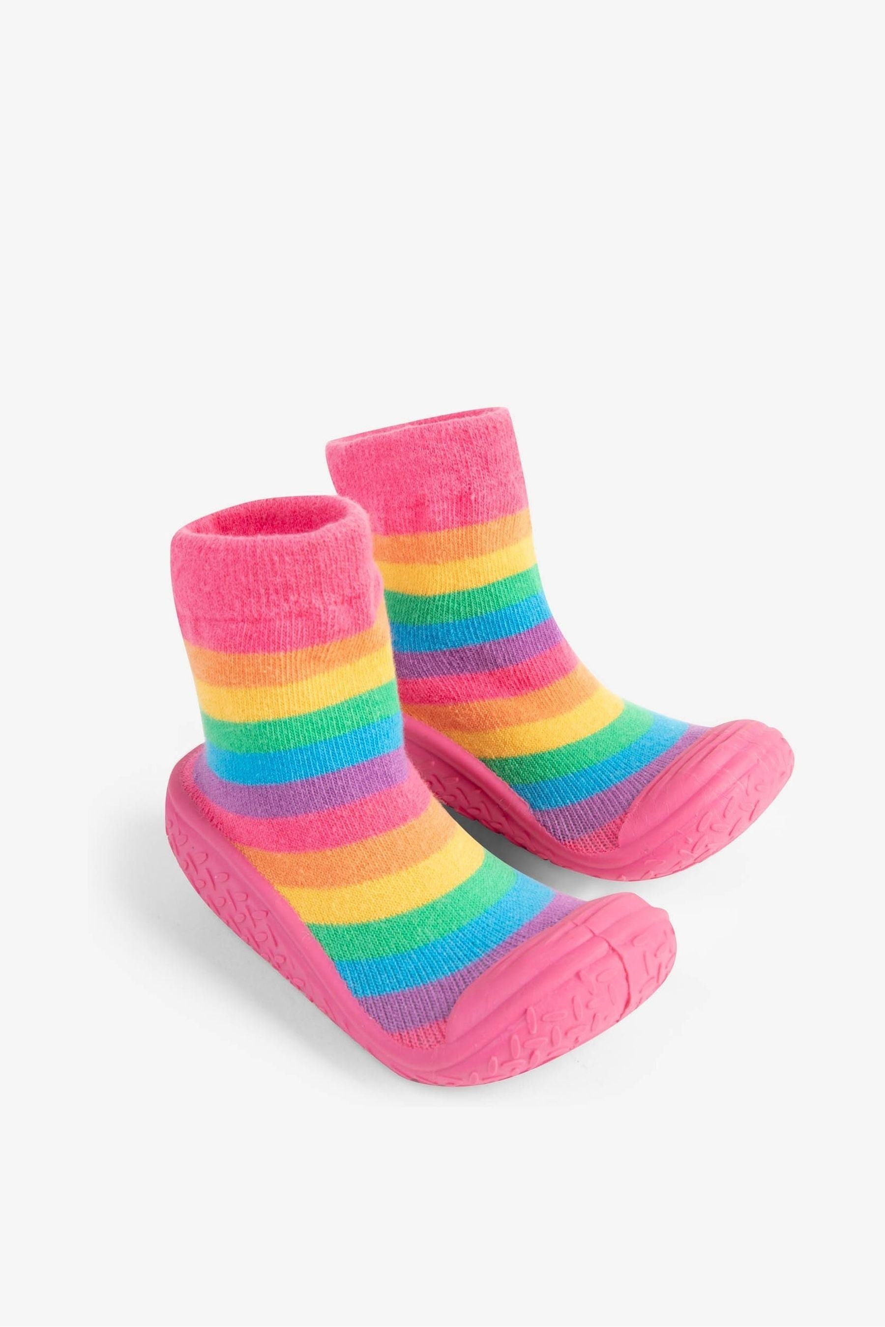 Rainbow Indoor Outdoor Slipper Socks 12-18 Mths