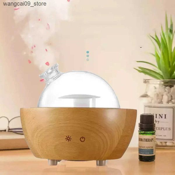 Humidifiers 200ml Aroma Humidifier Diffuser Wood Air Purification Aromatherapy Essential Oil Atomizer Mist 7 Colors for Home Office Room J24