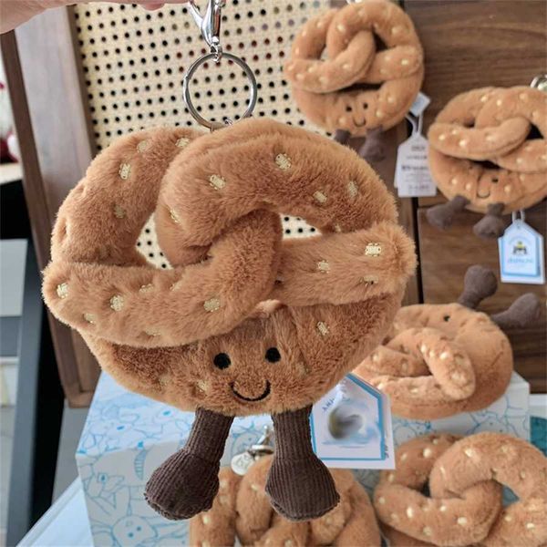 jelly cat UK Fun Salted Pancake Soda Water Knot Soft Plush Doll Pendant Keychain Gift 50% off outlet sale