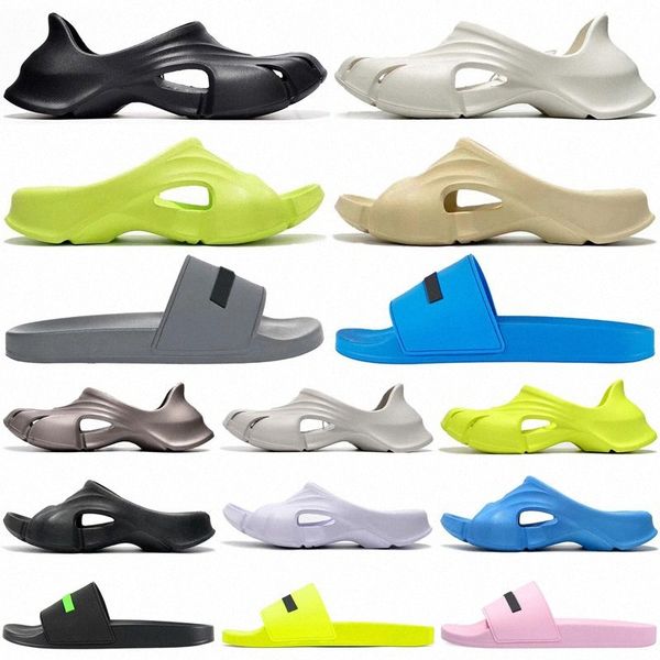 Mold Pool Chunky slides slippers Black White Closed In Beige Yellow sandales for men women flat Scuffs Moccasins fashion