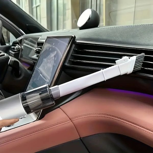 1pc, Handheld Car Vacuum Cleaner, Wireless Charging For Home Use, Handheld With Strong Suction For Cleaning Car Floors, Vacuum Cleaner For D