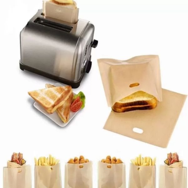 Cooking Tools Non Stick Reusable Heat-Resistant Toaster Bags Sandwich Fries Heating Bags Kitchen Accessories Gadget 912