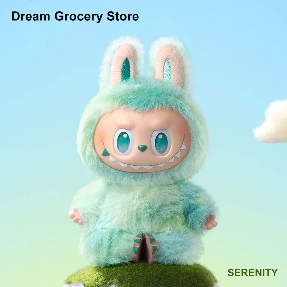 New Mini Keychain Anime Cartoon Keyring 3nd The Monsters Labubu pop mart Sitting Party Vinyl Plush Blind Decorative Surprise Box Doll Collection