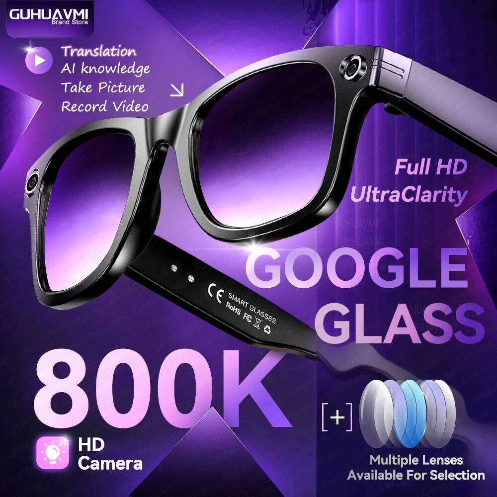 Meta Glasses AI Smart Glasses With 8Mp Camera Video Recording 100+ Languages Translation Sunglasses Bluetooth Call Music Play Men Women 2025
