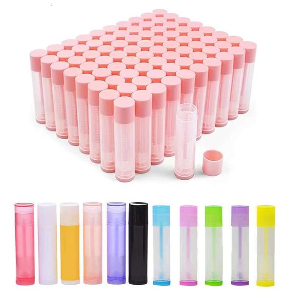 50Pcs Empty Refillable 5G-5Ml Twist-Up Gloss Lip Balm Tubes Plastic Lipstick Containers For DIY Chapsticks Solid Cream