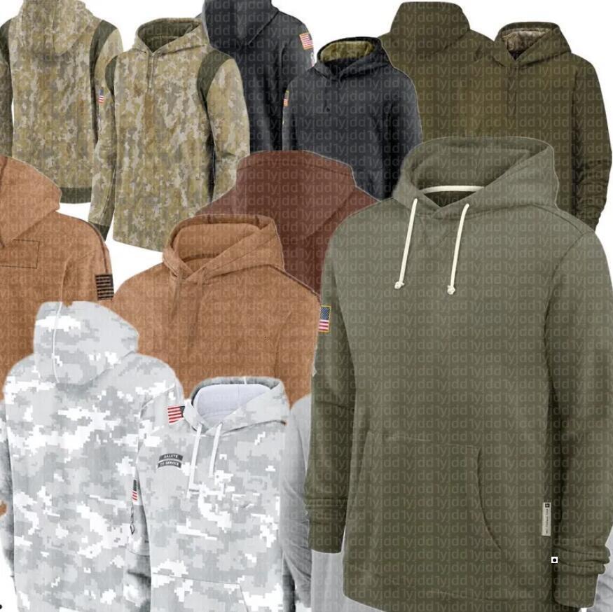 nfl Olive 2025 Salute to Service Hoodie eagles bills Dolphins Texans Titans Patriots Saints Panthers Jaguars Browns Falcons Chargers Colts Lions Foo