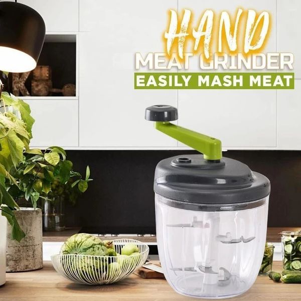 Mixer Food Processor Kitchen Manual Powerful Egg Blender Meat Grinder Vegetable Chopper Shredder Stainless Steel Blade Cutter 240923