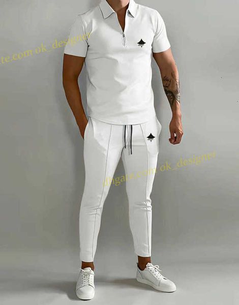 Ruos masculinos de designer de luxo New Summer Men Slim Fit Fity Youth Leisure Sports Conjunto