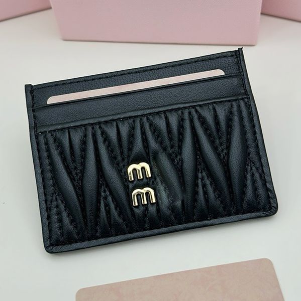 Credit Card Holder Designer Women Wallet ery High Quality Genuine Leather Sheepskin Golden Hardware Cardholder Bag Coin Pouch Wallets Design