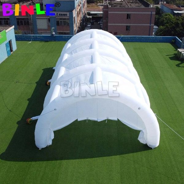 Large White Arch Inflatable Tunnel Tent Outdoor Party Inflatable Warehouse Hangar Pavilion Marquee For Event Wedding