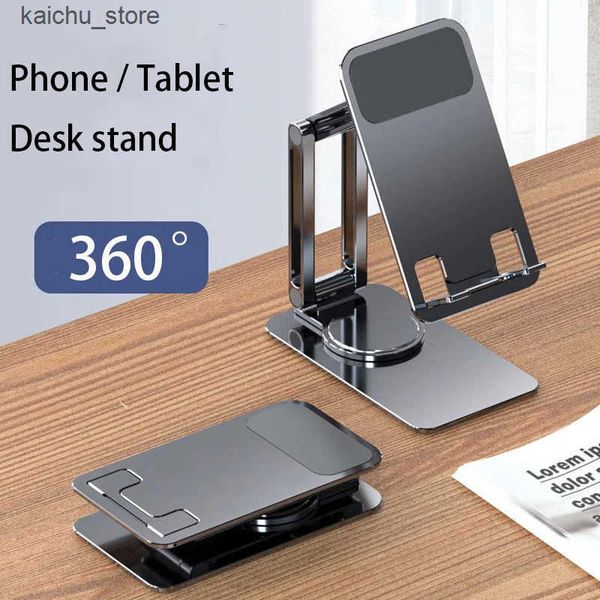 Mounts Holders 360 Metal Desk Mobile KutumyQC For iPad Adjustable Desktop Tablet Holder Cell Phone Stand J241217