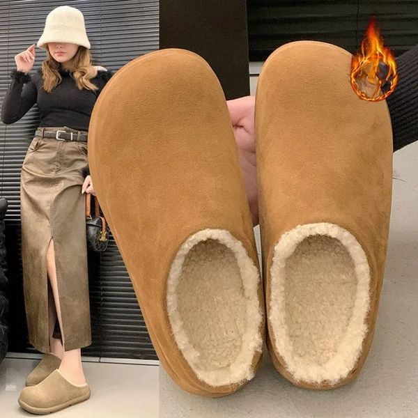 Novos sapatos de inverno sem salto de salto, sapatos de algodão, caxemira feminina quente bootsdesigner casual shoessnow sapatos