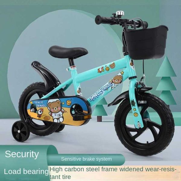 Bikes Ride-Ons Childrens bicycle 2-6 years old 12 inch lightweight childrens bicycle with auxiliary wheels Q241116