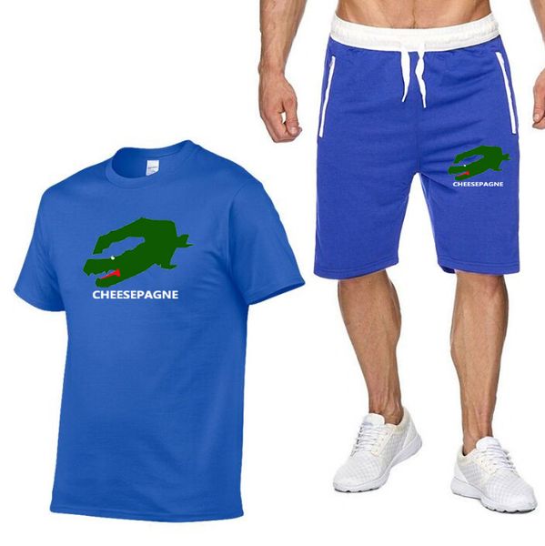 Summer men&#039;s set fashionable sportswear men&#039;s short sleeved T-shirt sports shorts set men&#039;s casual men&#039;s clothing men&#0