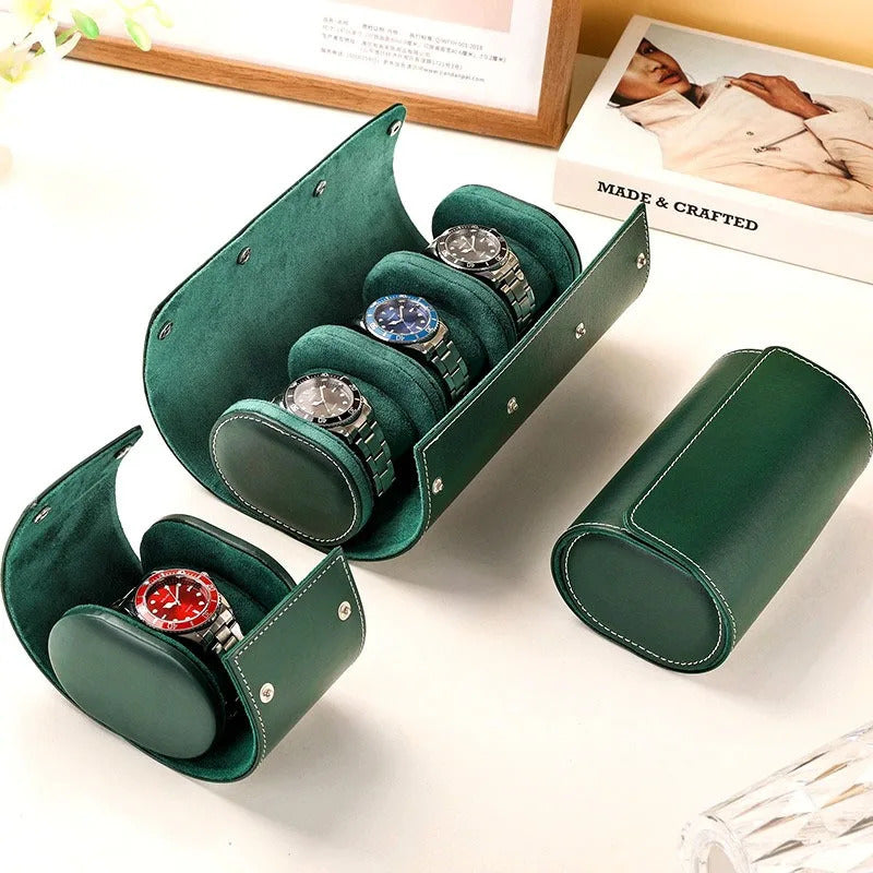 Portable Leather Watch Case Roll Personalized Storage Watch Organizer Travel Clock Holder Shockproof Surprise Box Gift Packing 250319