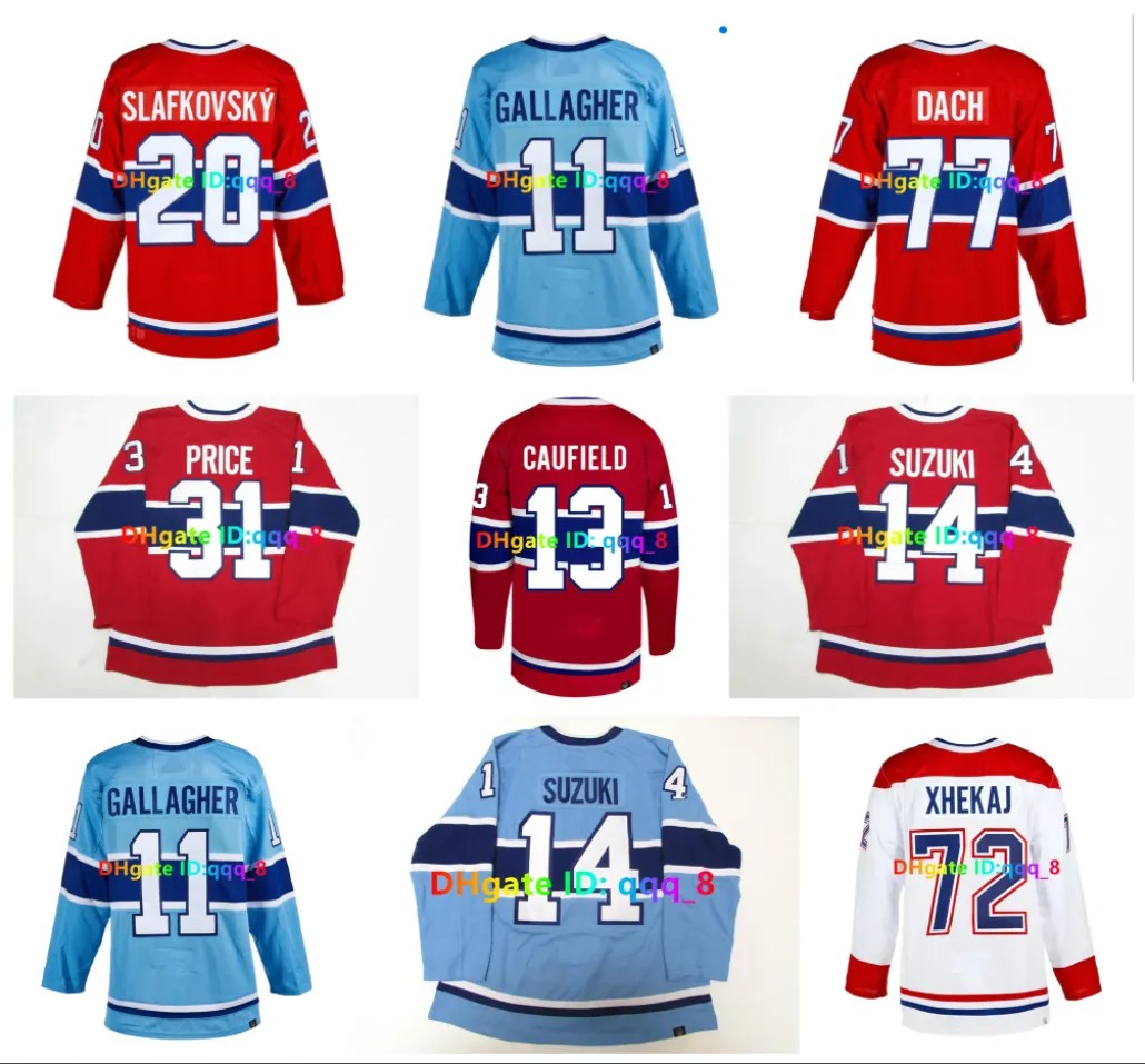 Cole Caufield Ivan Demidov Canadiens Hockey Jersey Nick Suzuki Arber Xhekaj Juraj Slafkovsky Sam Montembeault Zack Bolduc Lane Hut son Noah Dobson P