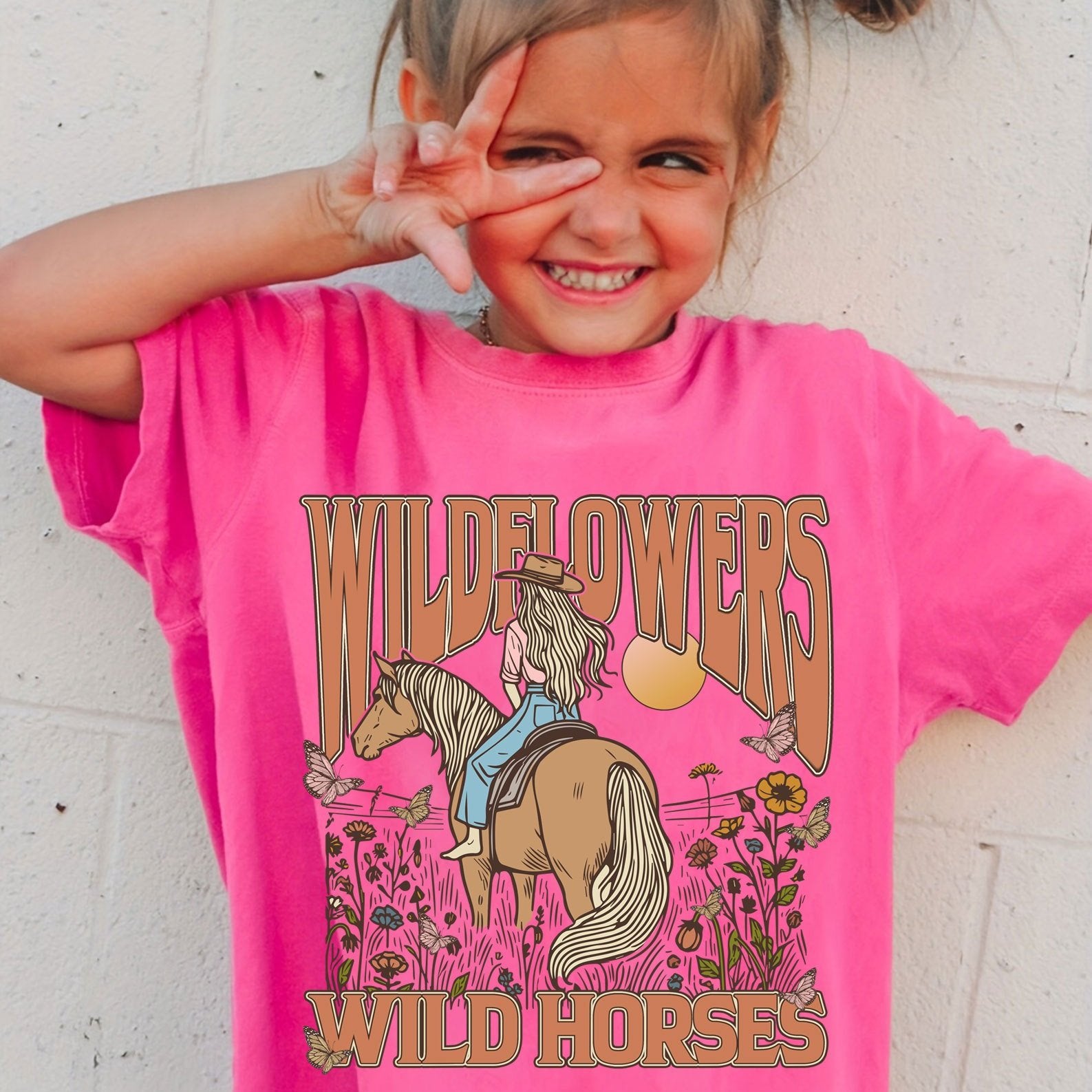 TEMU Girls " "print 100% Cotton Short Sleeve T-shirt, Comfy Casual Tees For Girls Summer