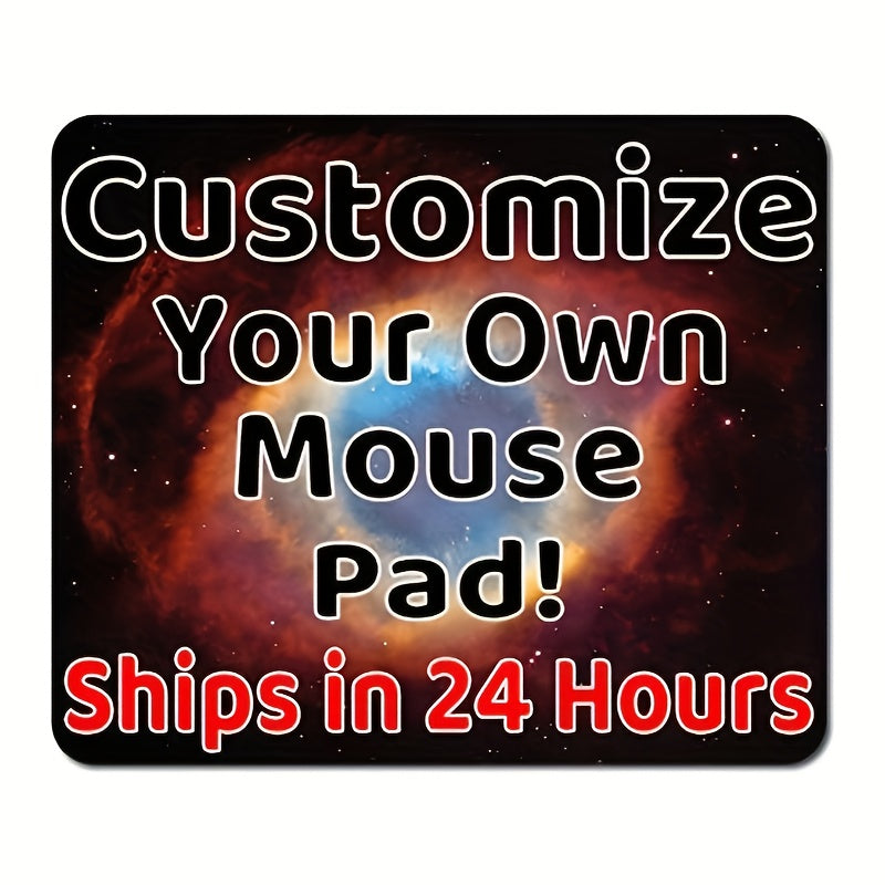 TEMU Customizable Mouse Pad - Personalized With Your Own Design, Washable Waterproof Rubber Base, Includes Colored Gift Bags - Gaming & Office Use