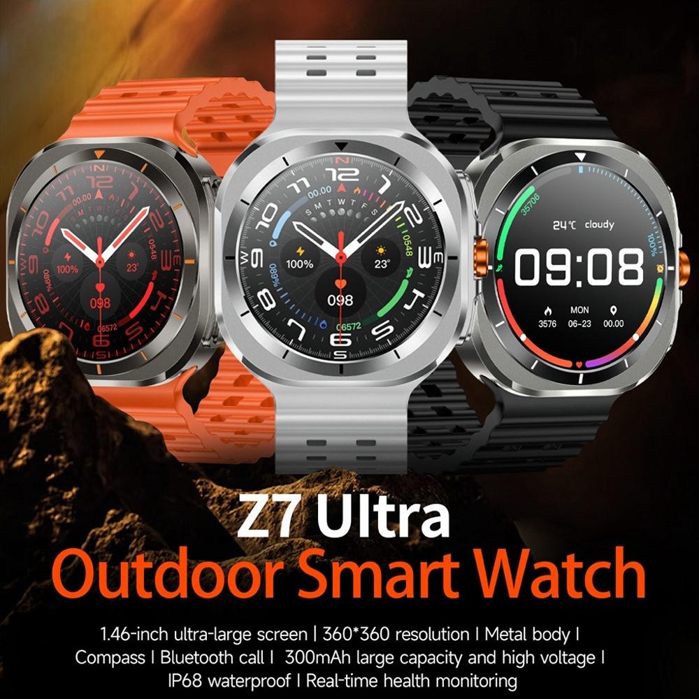 Z7 ULTRA Smart Watch Bluetooth Call Compass Fitness Tracker IP68 Waterproof Dual Bands Men Women Sports Health Watch