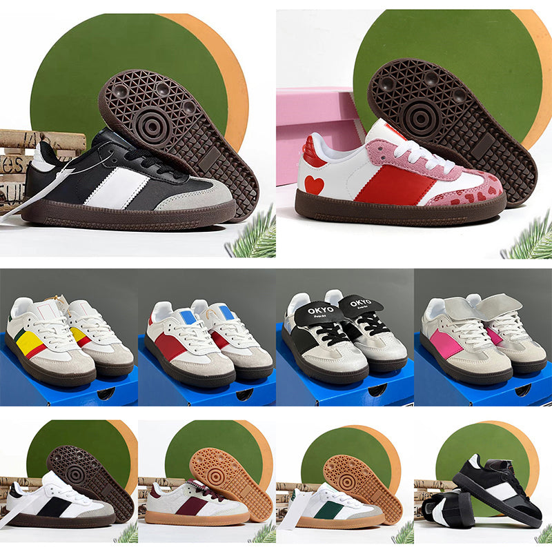 2024 Designer Kids Shoes Toddler Sneakers Children Skateboarding Shoe Black White Grey Color Infant Boys Girls Baby Athletic Outdoor Trainers Eur 24