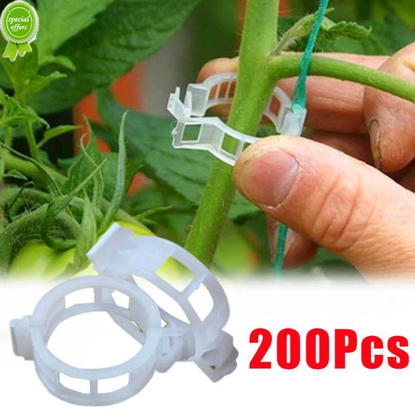 Update New 200Pcs Plastic Reusable Plant Vine Fixed Clips Plants Stems Support Vines Right Twine Tools