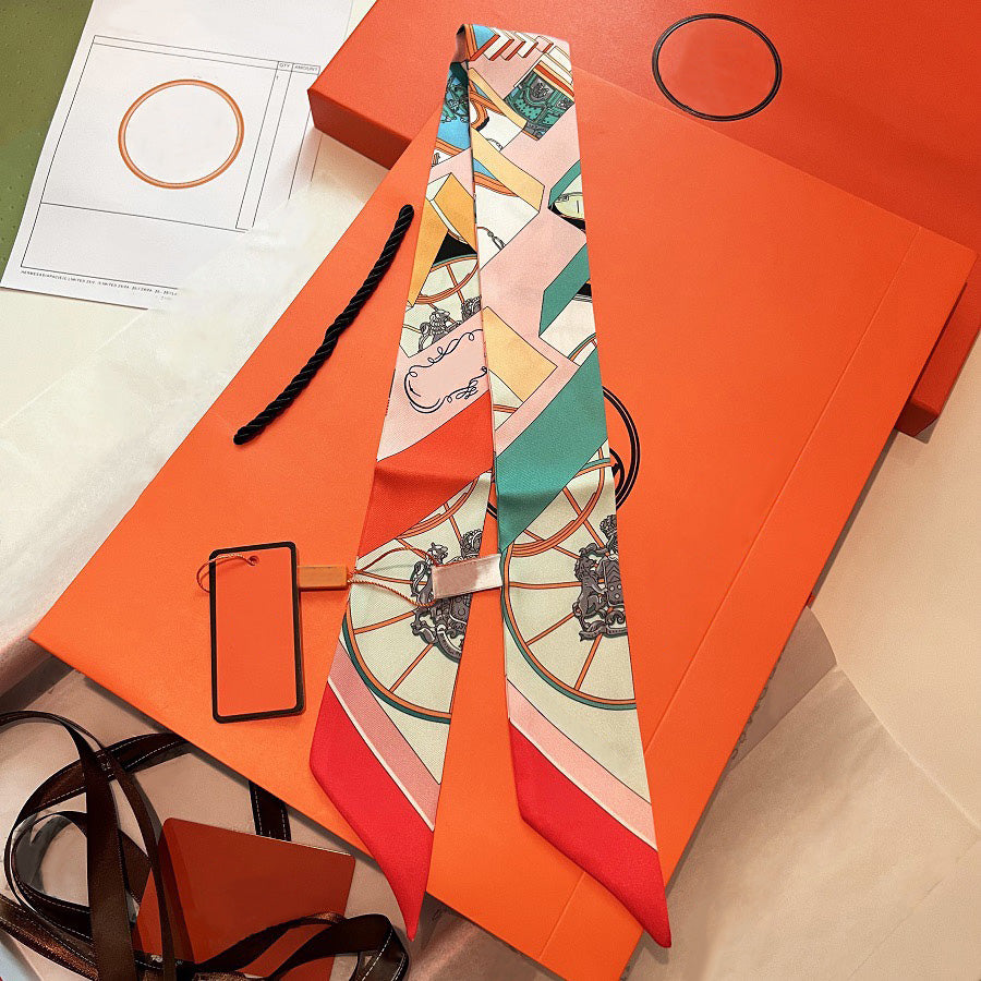 Fashion scarf Designer Scarf Womens Scarf Handbag scarf Retro mens and womens scarves multi-color selection