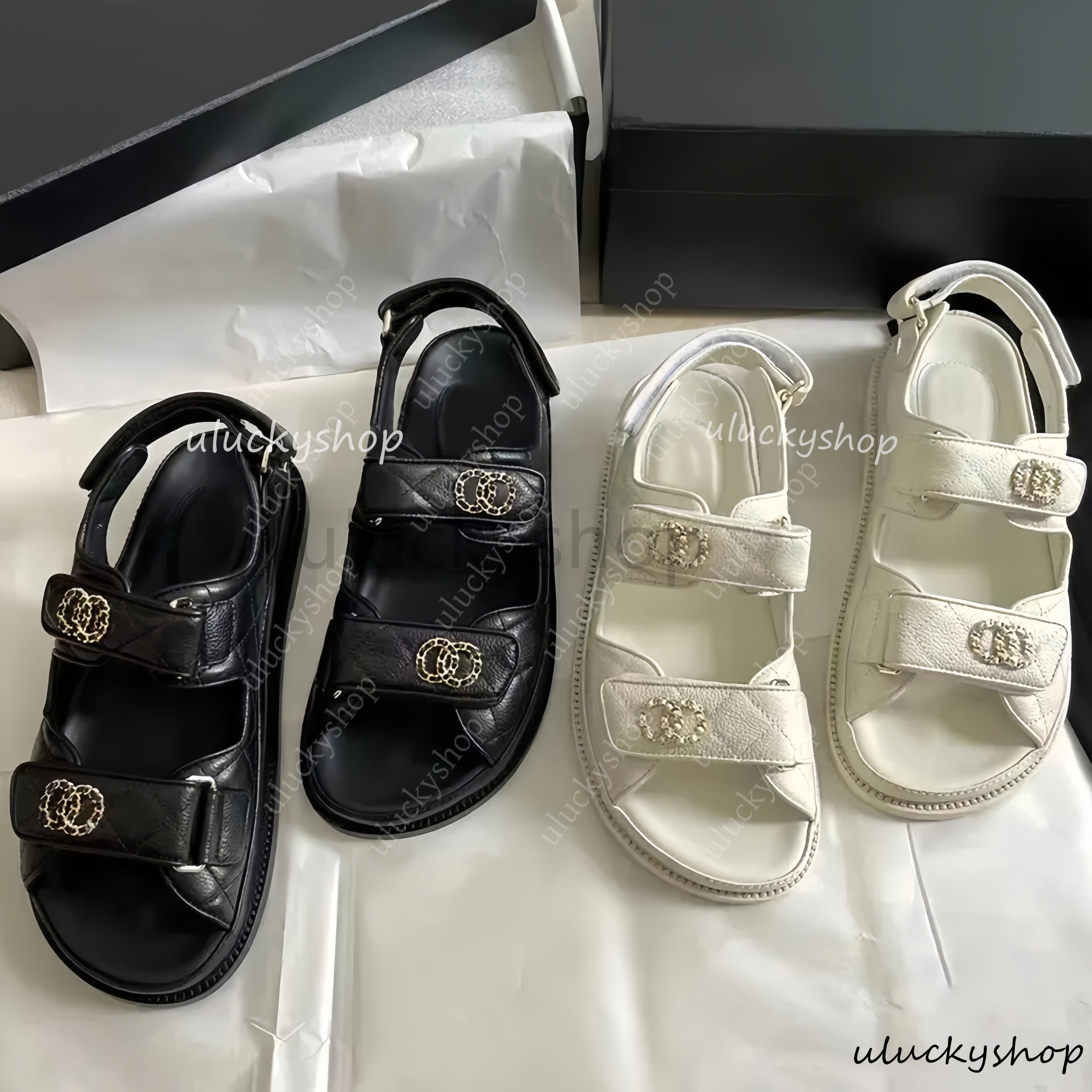 designer sandals womens sandals luxury slides Genuine leather shoes Calf Leather dad Sandals fashion shoes size 35-42