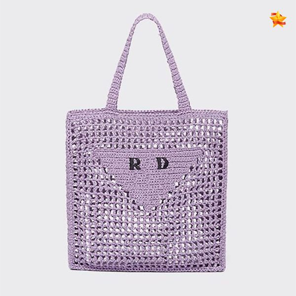 Fashion beach bag Straw Tote Bag Shoulder Bag Women handbags Hollow Out Knitting Casual Mesh Woven Shopping Bags luxury designer bags hobo b