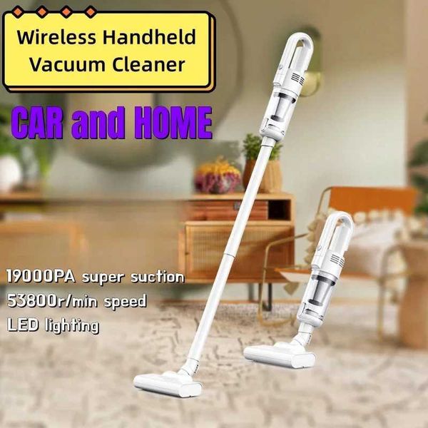 Vacuum Cleaners Multifunction Home-appliance 19000Pa Cleaning Machine Powerful Wireless Car Vacuum Cleaner Metal Strainer Portable Handheld