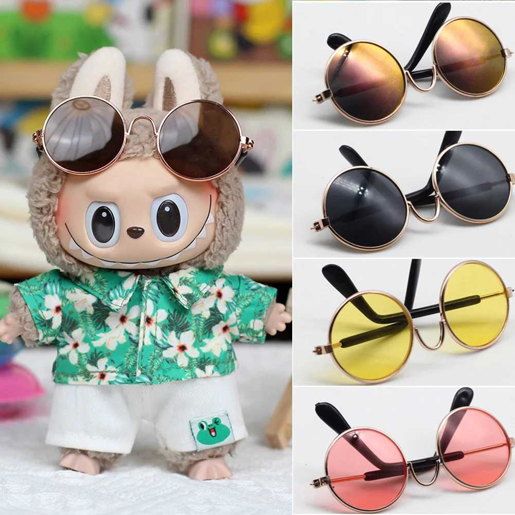 For Labubu Fashion Gradient Sunglasses 17cm Mini DollS Clothes Outfit for Labubu Idol BJD Cool Glasses Doll Accessories z250701