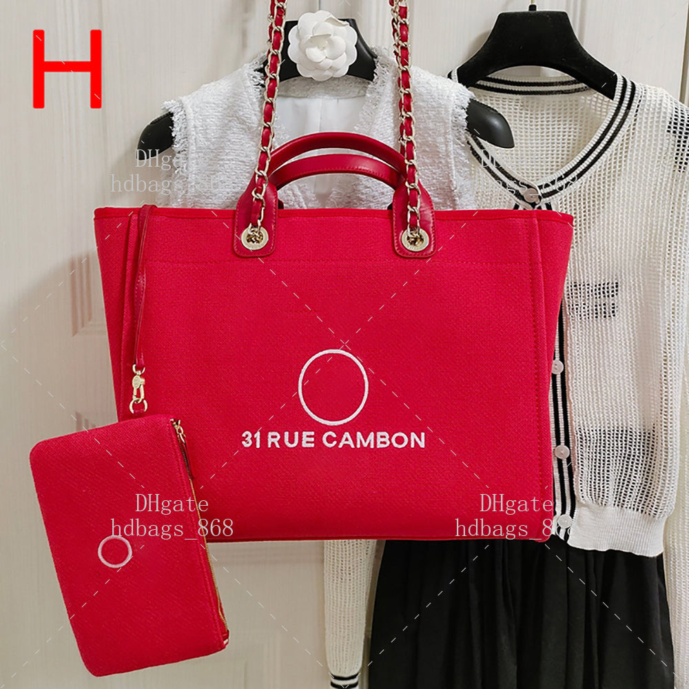 Tote Large Size Fashion Beach bags Designer Shopping Bags Luxury Mixed Fibers Shoulder Bags 10A Mirror 1:1 Quality 50cm Crossbody bag Underarm bag W