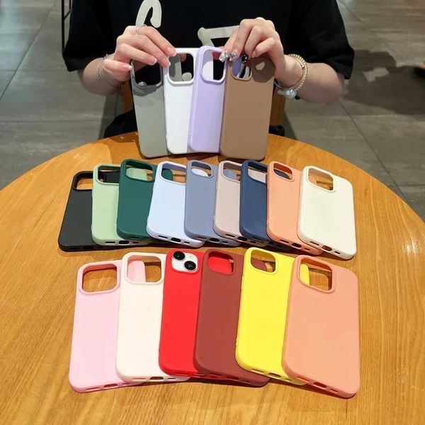 Fashion Candy Colors Soft Phone Case for IPhone 11 12 14 13 15 16 Pro Max 14Plus Camera Bumper Shock Protection Matte Cover P240914