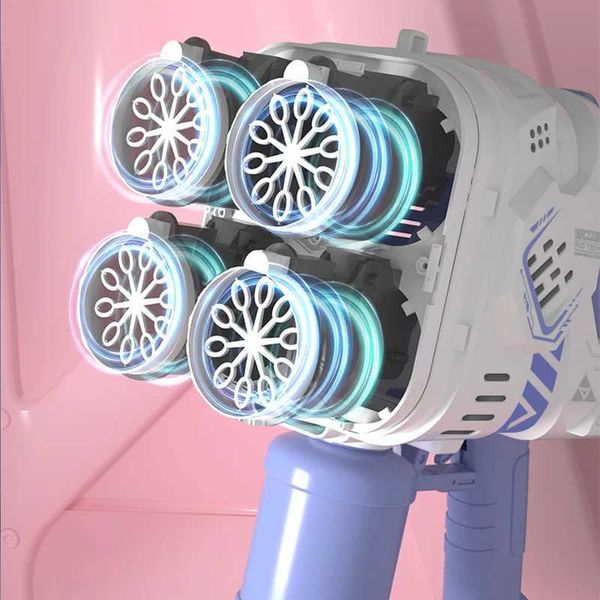 4-engine automatic flight 40 hole rocket launcher bubble hine and light bubble gun Gatlin outdoor toy childrens birthday giftY250120