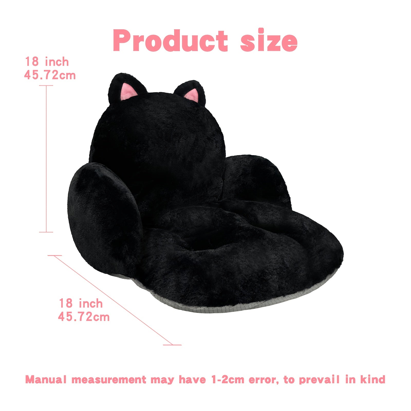 TEMU Cute Chair Cushion, Gaming Chair Cushion With Backrest Non-slip, Comfy Seat Cushion For Office Desk, Kawaii Chair Cushions For Gamer, Soft Chair