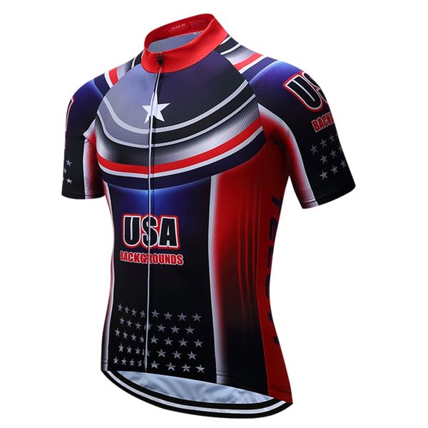 UFOBIKE Pro Summer Men&#039;s Ropa Ciclismo Cycling Jerseys USA Riding Biking Sportswear Bike Bicycle Short Sleeve Shirts Tops