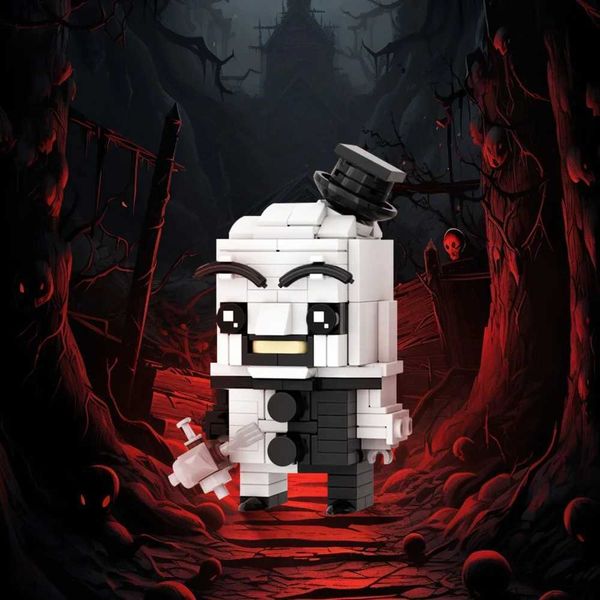 MOC Horror Movie Terrifier BrickheadZ Doll Model Building Blocks Art the Clown Evil Clown Mini Figure Assembling Bricks Toy GiftC250211