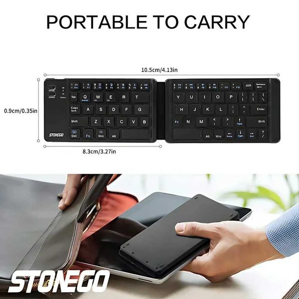 Keyboards Stonego foldable wireless Bluetooth keyboard for Android Windows smartphones tablets and laptops z250120