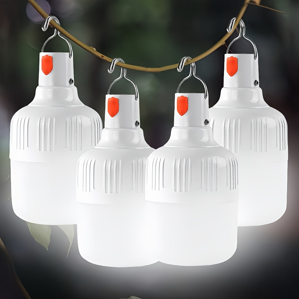 TEMU 2-4pcs, Outdoor Usb Charging Light Bulbs, Light, Picnic Night Light, Portable Night Light With Hook, Reading Room Bedside Light, Car Interior