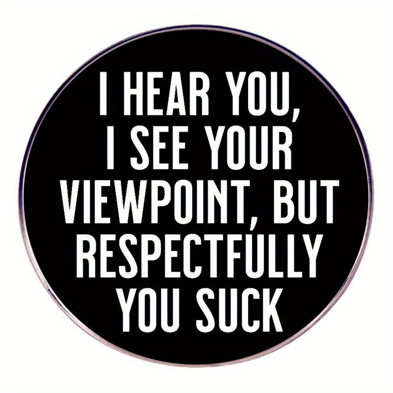 TEMU Vintage-style "" Humor Brooch Pin - English Slogan, Alloy Metal Badge Accessory For Clothing And Bags, Humorous Accessory | Sarcasm Brooch |