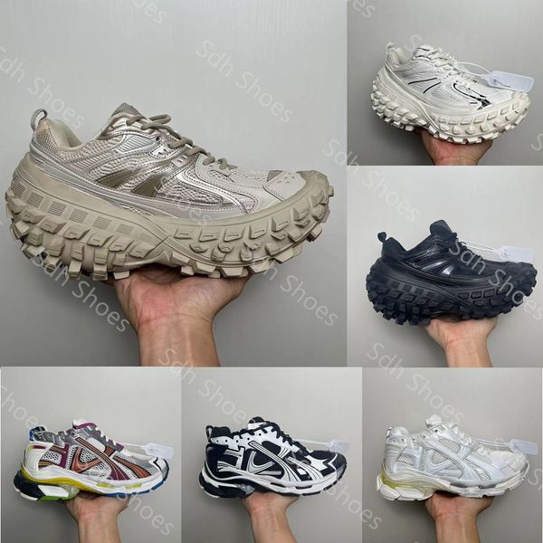 Defender Sneakers Designer Shoes 7.0 7.5 Summer 22 Women Men Tire Shoes Rubber Dad Chunky Sneaker Casual Fashion Mesh and Nylon Shoe Size Ex