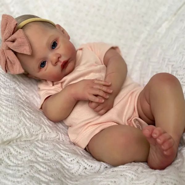 18Inch Meadow Bebe Reborn Dolls Handmade Painted born Baby Doll Toys For Kid&#039;s Gift Reborn 240106