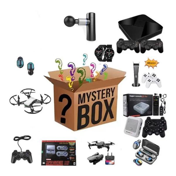 Hot Lucky Bag Mystery Boxes There is A Chance to Open Game Controller Mobile Phone Cameras Drones Game Console Smart Watch Earphone More Gif