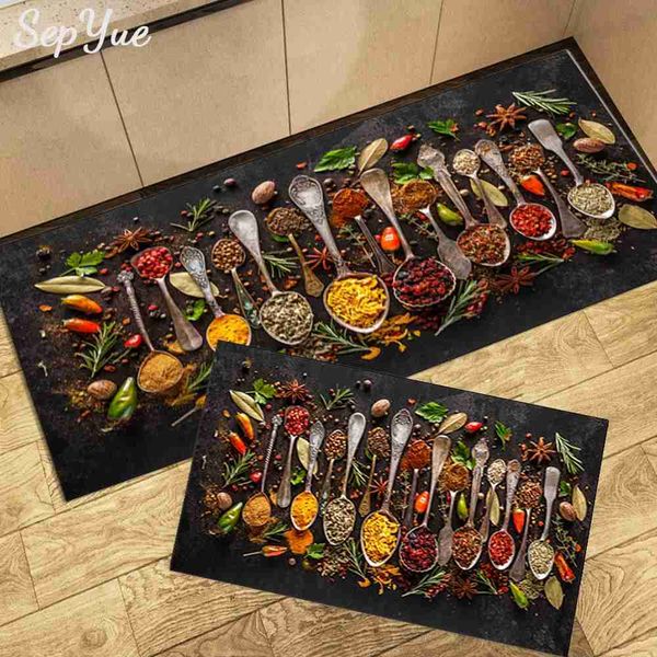 Non-slip Kitchen Mat Crystal Velvet Super Absorbent Floor Mats Kitchen Long Carpets Bathroom Entrance Door Mat Bedroom Long RugsY240729
