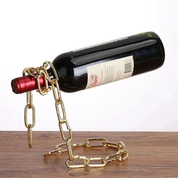 Rack de corrente em suspensão mágica Uma garrafa de exibição Stand Kitchen Dining Room Cellar Bar Decoration 250113