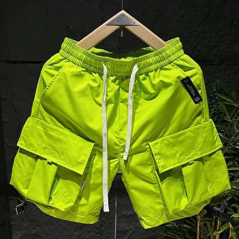 Mens work shorts multi pocket quick drying breathable beach pants classic and comfortable youthful sports shorts fashionable summer 2024 X250324