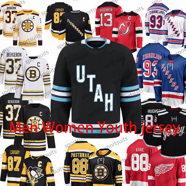 2024 Tij Iginla jerseys Devil 86 Jack Hughes Reverse Retro hockey jersey Ranger Zibanejad Penguin Crosby Pastrnak Patrice men women youth je