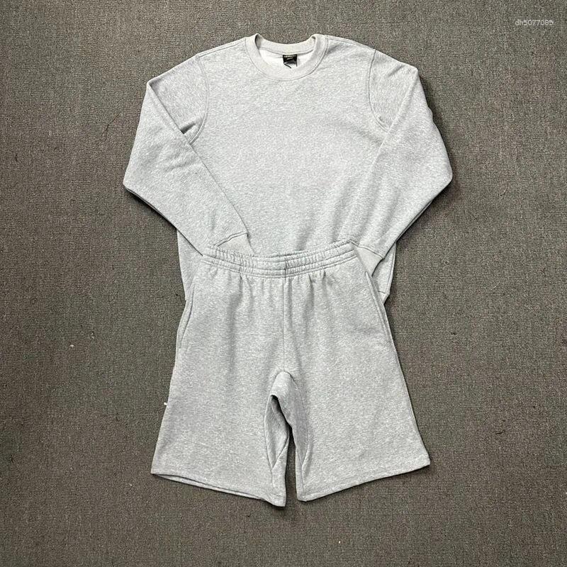 Men&#039;s Tracksuits Autumn American Trend And Women&#039;s Crew Neck Sweater Casual Shorts Set High Street Fashion Sports Harajuku Pure Cotton